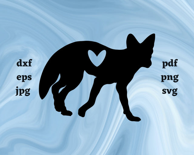 Coyote Heart SVG Cut File SVG Northern Light SVG 