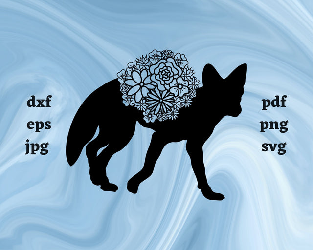 Coyote Mandala SVG Cut File SVG Northern Light SVG 