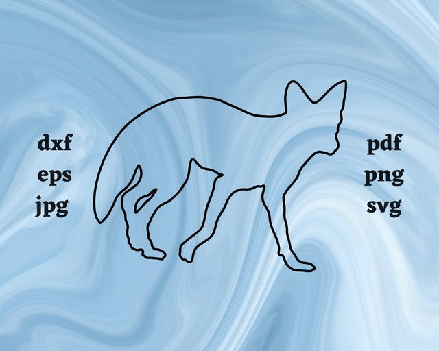 Coyote Outline SVG Cut File SVG Northern Light SVG 