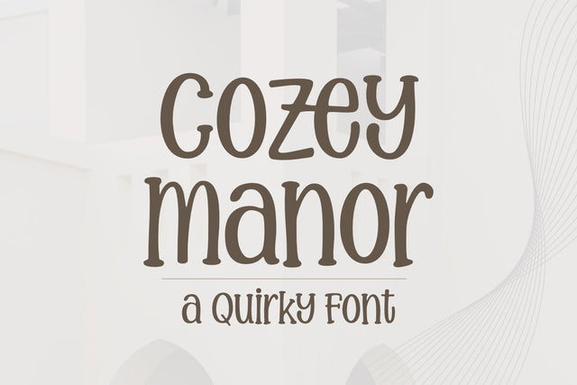 Cozey Manor - a Quirky Font Font So Fontsy Design Shop 