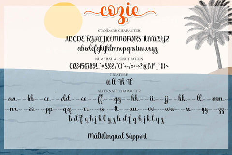 Cozie - A Script Calligraphy Font Font So Fontsy Design Shop 