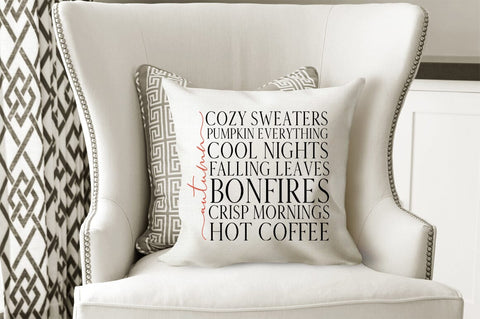 Cozy Autumn Decor SVG - Fall List, Farmhouse Signs SVG Pickled Thistle Creative 