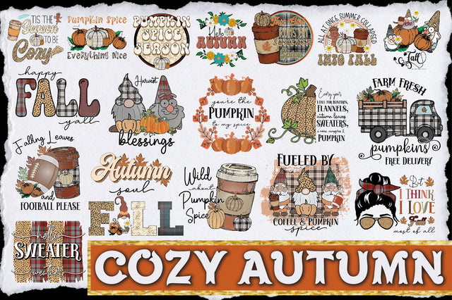 Cozy Autumn Sublimation PNG Bundle Sublimation Jagonath Roy 