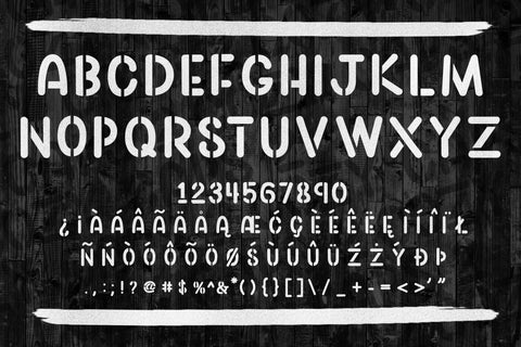 Cozy Caps 2 - The Stencil Version Font Stacy's Digital Designs 