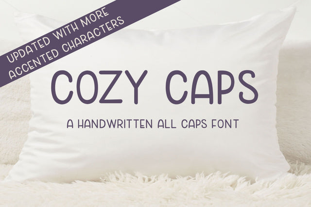 Cozy Caps - A Handwritten All Caps Font Font Stacy's Digital Designs