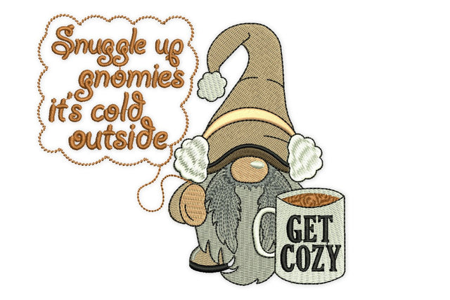 Cozy Gnome Embroidery Design, Fall embroidery design, autumn embroidery, thanksgiving embroidery Embroidery/Applique DESIGNS NextEmbroidery 