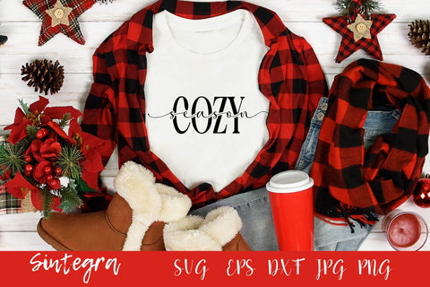 Cozy Season SVG, Christmas Shirt SVG Free For Commercial Use SVG Sintegra 