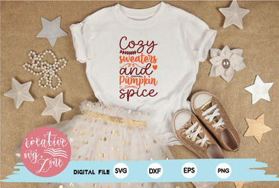 Cozy sweaters and pumpkin spice SVG md faruk hossain 