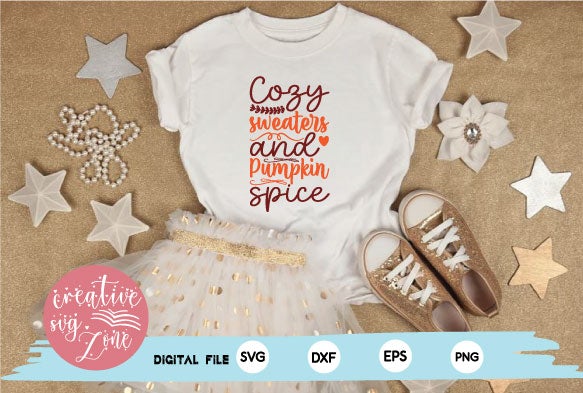 Cozy sweaters and pumpkin spice SVG md faruk hossain 