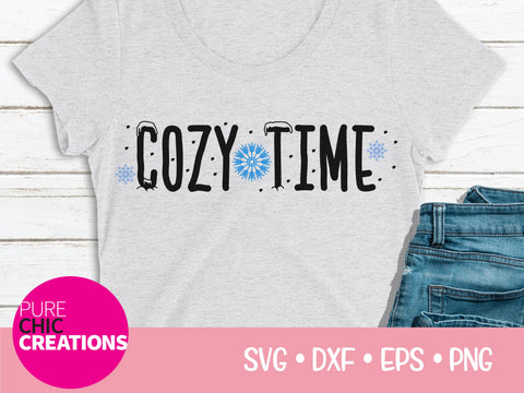 Cozy Time - Cricut - Silhouette - svg - dxf - eps - png - Digital File - SVG Cut File - Winter SVG - Winter SVG clipart - svg clipart SVG Pure Chic Creations 