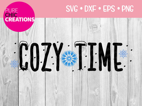Cozy Time - Cricut - Silhouette - svg - dxf - eps - png - Digital File - SVG Cut File - Winter SVG - Winter SVG clipart - svg clipart SVG Pure Chic Creations 
