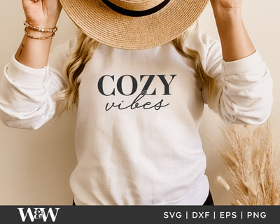 Cozy Vibes SVG | Christmas Shirt SVG SVG Wood And Walt 