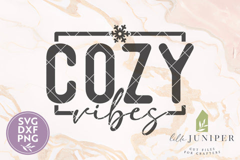 Cozy Vibes SVG, Winter Snowflake Shirt Design SVG LilleJuniper 