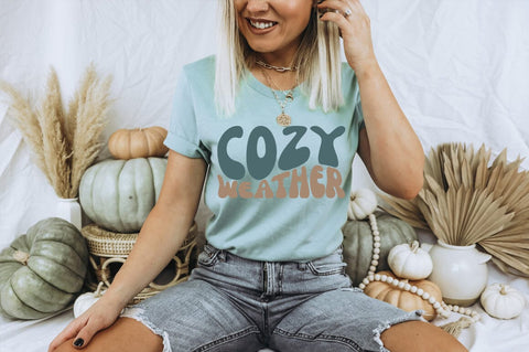 Cozy Weather svg, Trendy Fall Sweatshirt png SVG Pickled Thistle Creative 