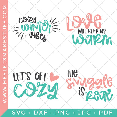 Cozy Winter Bundle SVG Hey Let's Make Stuff 