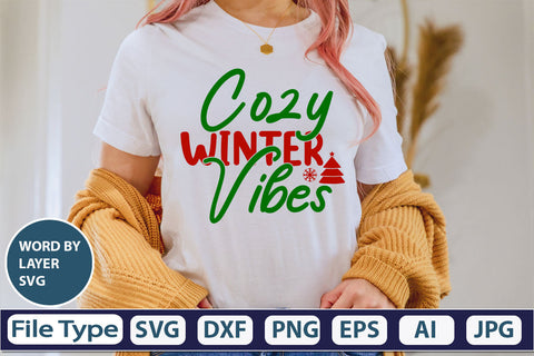 Cozy Winter Vibes SVG Cut File SVG DesignPlante 503 