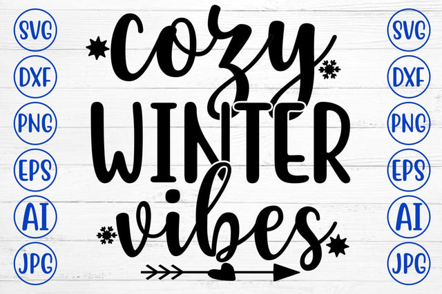 COZY WINTER VIBES SVG Cut File SVG Syaman 