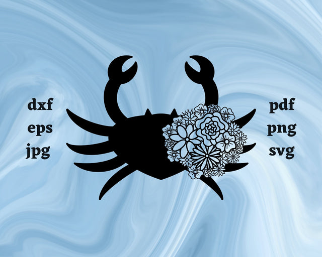 Crab Mandala SVG Cut File SVG Northern Light SVG 