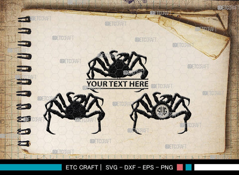 Crab Monogram, Crab Silhouette, Crab SVG, Ocean Crab Svg, Maryland Crab Svg, Crab Legs Svg, SB00244 SVG ETC Craft 