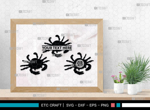 Crab Monogram, Crab Silhouette, Crab SVG, Ocean Crab Svg, Maryland Crab Svg, Crab Legs Svg, SB00244 SVG ETC Craft 