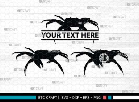 Crab Monogram, Crab Silhouette, Crab SVG, Ocean Crab Svg, Maryland Crab Svg, Crab Legs Svg, SB00244 SVG ETC Craft 