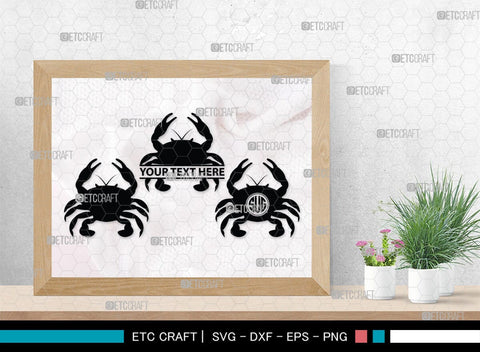 Crab Monogram, Crab Silhouette, Crab SVG, Ocean Crab Svg, Maryland Crab Svg, Crab Legs Svg, SB00244 SVG ETC Craft 