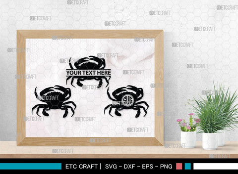 Crab Monogram, Crab Silhouette, Crab SVG, Ocean Crab Svg, Maryland Crab Svg, Crab Legs Svg, SB00244 SVG ETC Craft 