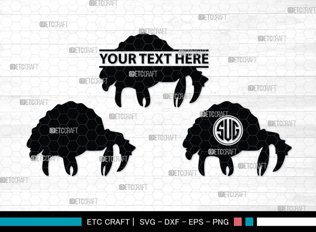 Crab Monogram, Crab Silhouette, Crab SVG, Ocean Crab Svg, Maryland Crab Svg, Crab Legs Svg, SB00244 SVG ETC Craft 