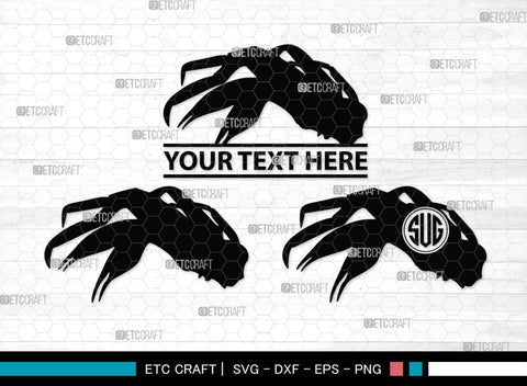 Crab Monogram, Crab Silhouette, Crab SVG, Ocean Crab Svg, Maryland Crab Svg, Crab Legs Svg, SB00244 SVG ETC Craft 