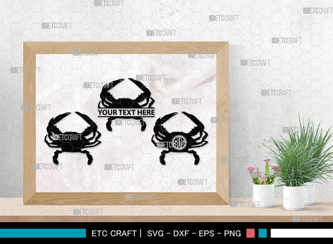 Crab Monogram, Crab Silhouette, Crab SVG, Ocean Crab Svg, Maryland Crab Svg, Crab Legs Svg, SB00244 SVG ETC Craft 