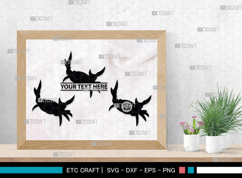 Crab Monogram, Crab Silhouette, Crab SVG, Ocean Crab Svg, Maryland Crab Svg, Crab Legs Svg, SB00244 SVG ETC Craft 
