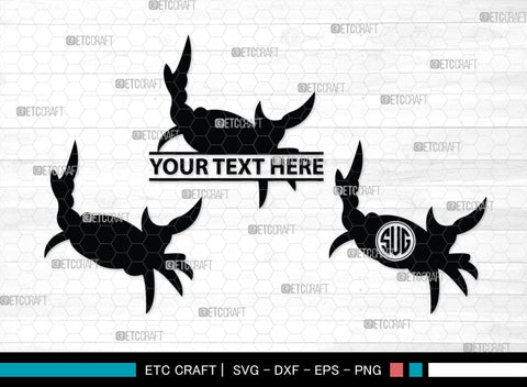 Crab Monogram, Crab Silhouette, Crab SVG, Ocean Crab Svg, Maryland Crab Svg, Crab Legs Svg, SB00244 SVG ETC Craft 
