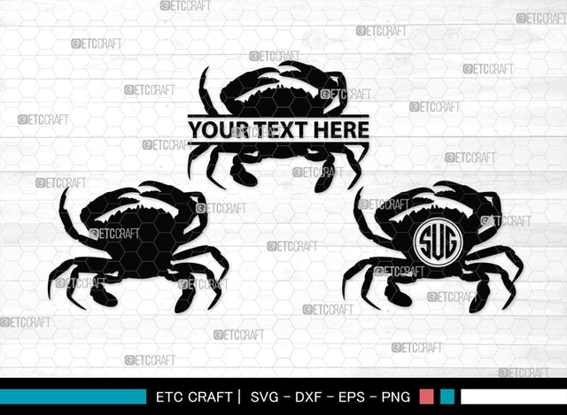 Crab Monogram, Crab Silhouette, Crab SVG, Ocean Crab Svg, Maryland Crab Svg, Crab Legs Svg, SB00244 SVG ETC Craft 