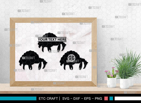 Crab Monogram, Crab Silhouette, Crab SVG, Ocean Crab Svg, Maryland Crab Svg, Crab Legs Svg, SB00244 SVG ETC Craft 