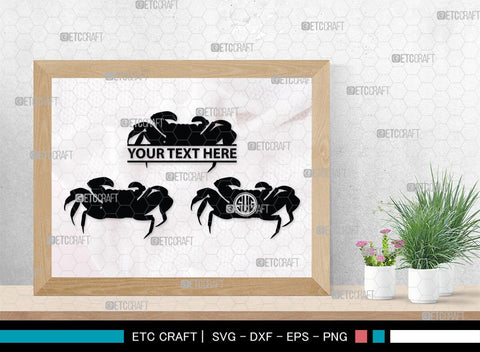 Crab Monogram, Crab Silhouette, Crab SVG, Ocean Crab Svg, Maryland Crab Svg, Crab Legs Svg, SB00244 SVG ETC Craft 