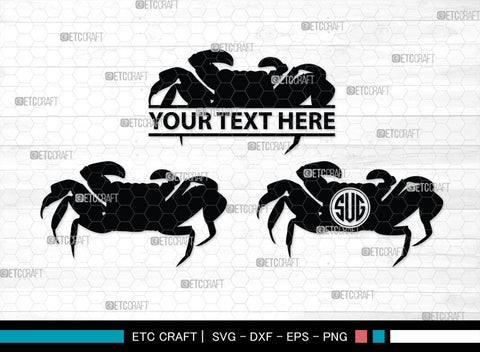 Crab Monogram, Crab Silhouette, Crab SVG, Ocean Crab Svg, Maryland Crab Svg, Crab Legs Svg, SB00244 SVG ETC Craft 
