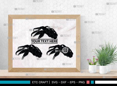 Crab Monogram, Crab Silhouette, Crab SVG, Ocean Crab Svg, Maryland Crab Svg, Crab Legs Svg, SB00244 SVG ETC Craft 