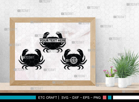 Crab Monogram, Crab Silhouette, Crab SVG, Ocean Crab Svg, Maryland Crab Svg, Crab Legs Svg, SB00244 SVG ETC Craft 