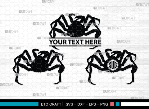 Crab Monogram, Crab Silhouette, Crab SVG, Ocean Crab Svg, Maryland Crab Svg, Crab Legs Svg, SB00244 SVG ETC Craft 