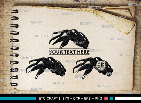 Crab Monogram, Crab Silhouette, Crab SVG, Ocean Crab Svg, Maryland Crab Svg, Crab Legs Svg, SB00244 SVG ETC Craft 