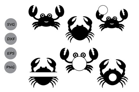 Crab Monogram| Sea Animals SVG Cut Files SVG CosmosFineArt 