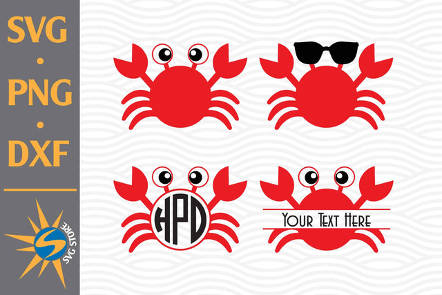 Crab Monogram SVG, PNG, DXF Digital Files Include SVG SVGStoreShop 