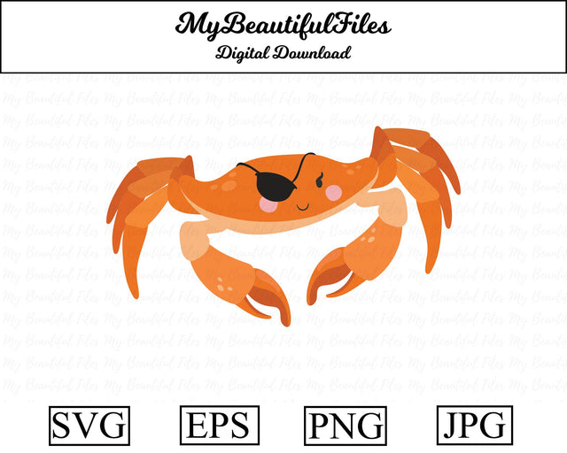 crab - pirate SVG MyBeautifulFiles 