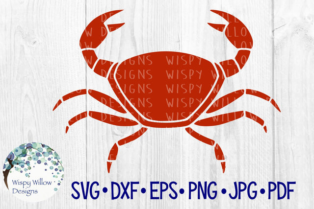 Crab Silhouette SVG Wispy Willow Designs 