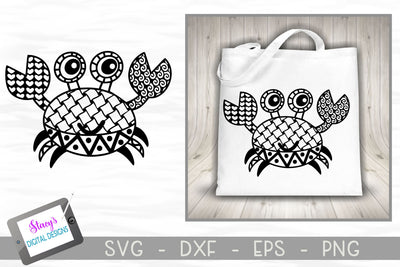 Crab SVG with Doodle Patterns SVG Stacy's Digital Designs 