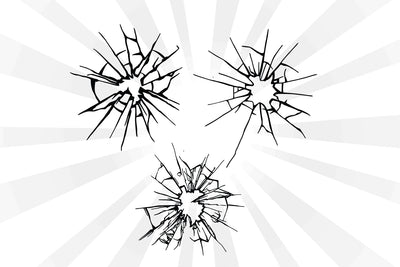 Crack Mirror Set Vector SVG Johan Ru designs 