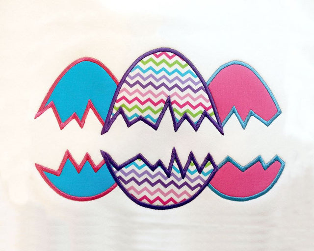 Cracked Easter Eggs Split Applique Embroidery Embroidery/Applique Designed by Geeks 