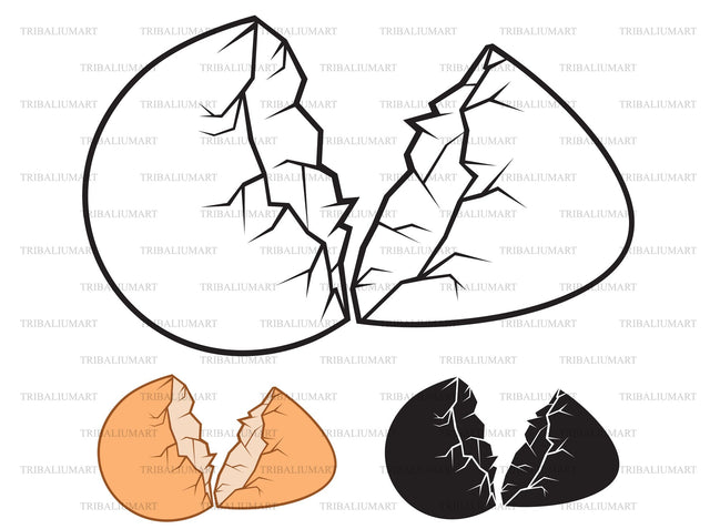Cracked egg SVG TribaliumArtSF 