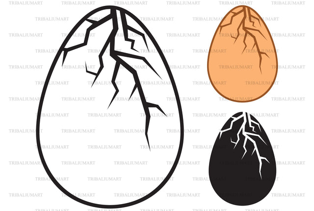 Cracked egg SVG TribaliumArtSF 