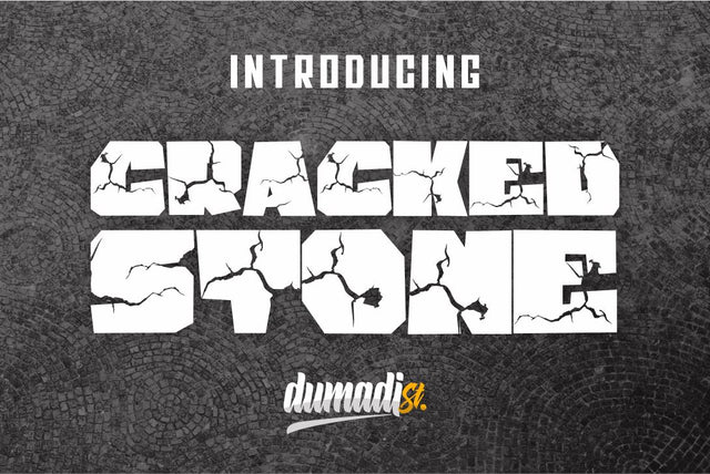 Cracked Stone Font Dumadistyle 